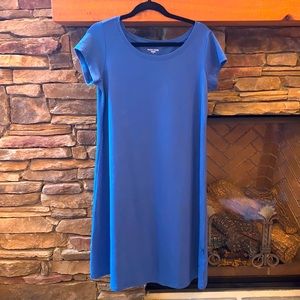 EILEEN FISHER royal blue tee shirt dress